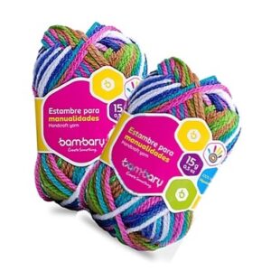 LANA ESCOLAR TRICOLOR BAMBARY 976 ROSA/TURQUESA/LILA 15g
