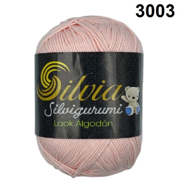 LANA SILVIAGURUMI 3003 ROSADO SUAVE 100g X 350m ( LOOK ALGODON )