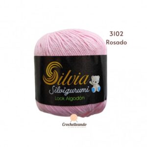 LANA SILVIAGURUMI 3102 ROSADO 100g X 350m ( LOOK ALGODON )