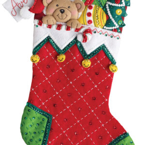 BUCILLA KIT BOTA DE FIELTRO TEDDY HOLIDAY 18 pulg