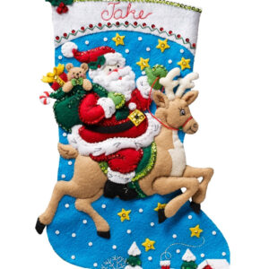 BUCILLA KIT BOTA DE FIELTRO SANTA RENO 18 pulg