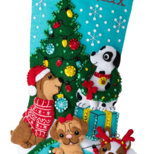 BUCILLA KIT BOTA DE FIELTRO PERROS DEBAJO DEL ARBOL