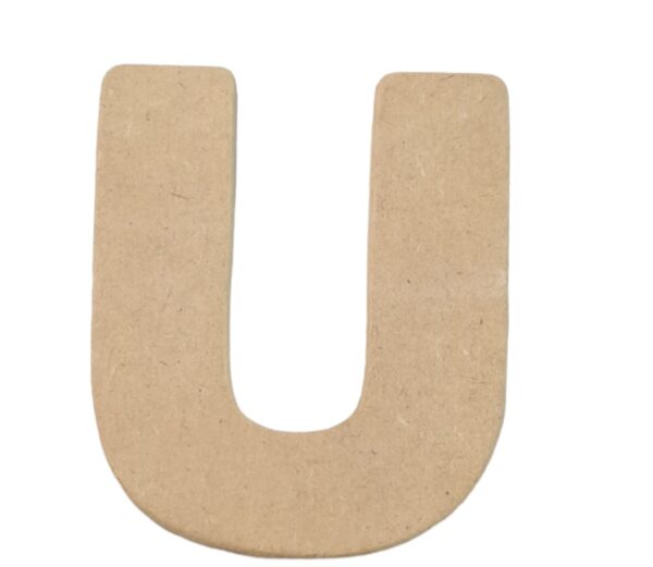 LETRA MDF MEDIANA U 1/4 8.5CM