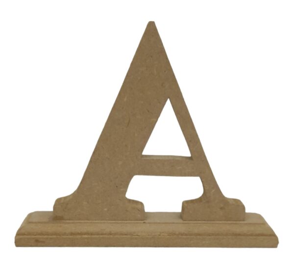 LETRAS MDF CON BASE A 5/8 14CM
