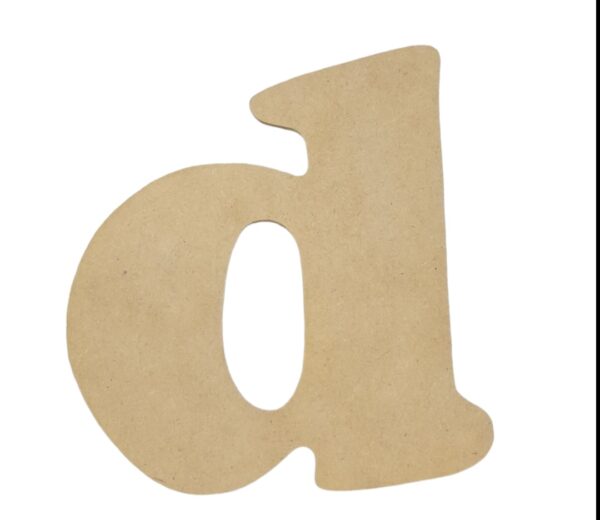 LETRA MDF MINUSCULA D 1/8 11CM