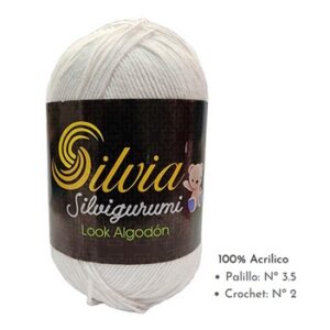 LANA SILVIAGURUMI 1102 BLANCO 100g X 350m ( LOOK ALGODON )