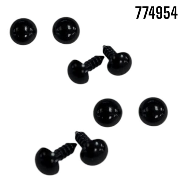 OJITOS NEGROS DE TORNILLO PEQUEÑO X 2 PARES