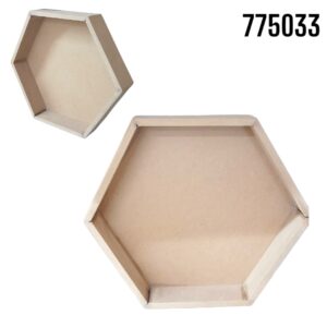 BASE MDF HEXAGONAL 30X26X4.5CMX3/8