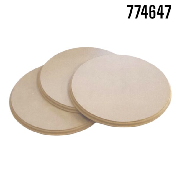 BASE REDONDA MDF 30CM 5/8 C/ORILLA LABRADA
