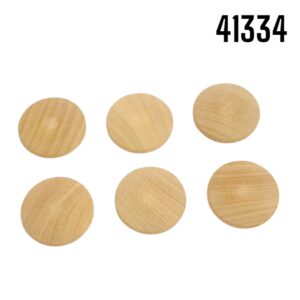 CARITA BOTON DE MADERA 25MM 6 PZ