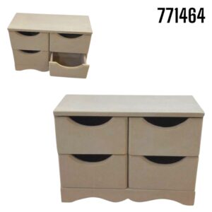 GABETERO MDF C/SONRISA Y 4 GABETAS