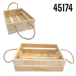 CAJA DE MADERA C/LAZO CHICA 22x16x6cm