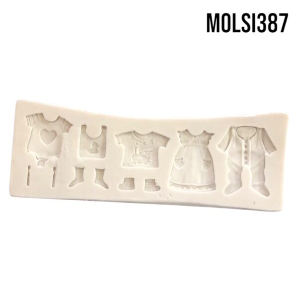 MOLDE DE SILICON FLEX 16.5X6CMS ROPITA BEBE