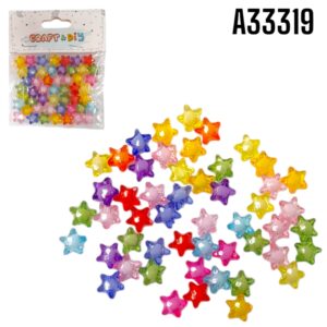 CUENTA PLASTICA ESTRELLAS PEQUEÑAS COL. SURTIDO