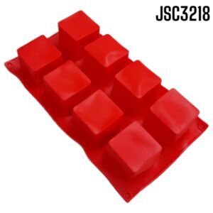 MOLDE DE SILICON CUADRADO 8 ESPACIOS ( JABON )