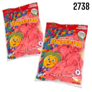 GLOBOS PALMERITO LISO No.9 Bx100 ROSADO