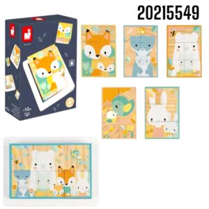 JANOD BANDEJA DE 6 CUBOS ANIMALES ( J05158 )