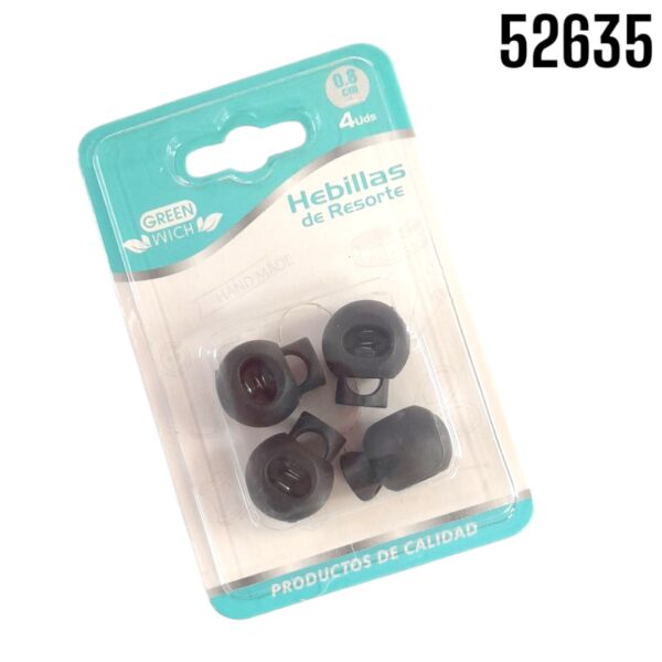 HEBILLAS CON RESORTE 0.8CM 4PZS