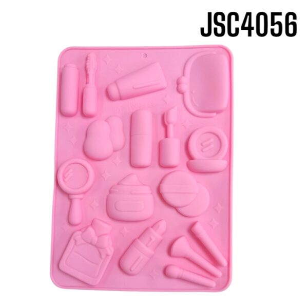 MOLDE DE SILICONE P/CHOCOLATE COSMETICOS 16 ESPACIOS