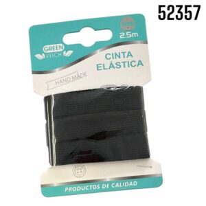 ELASTICO NEGRO 15mmX2.5MT