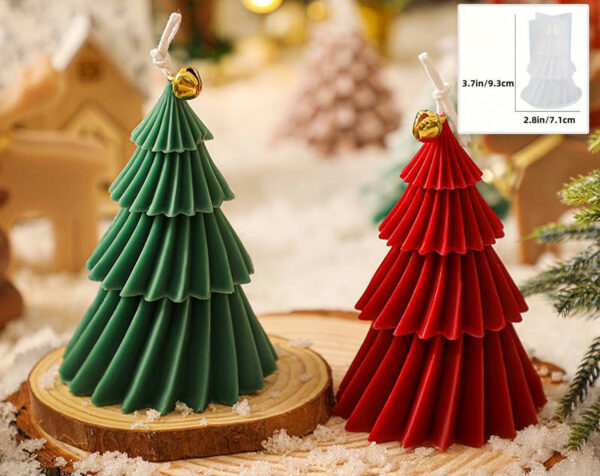 MOLDE DE SILICON P/VELAS ARBOL DE NAVIDAD LINEAL TWIST ( 735242674009  )