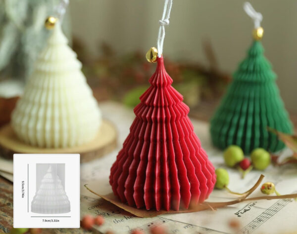 MOLDE DE SILICON P/VELAS ARBOL DE NAVIDAD LINEAL ( 737242671007 )