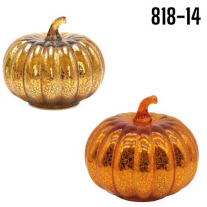 CALABAZA DE VIDRIO DORADO/ANARANJADO PEQ. ( 818-15 )
