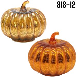 CALABAZA DE VIDRIO DORADO/ANARANJADO GRANDE ( 818-13 )