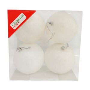 BOMBA NAVI 10CM BLANCO GLITTER 4PZS