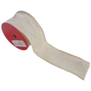CINTA NAVIDEÑA 2.5 PULG. 10YDS BEIGE