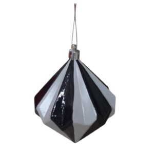 ADORNO ROMBO BLANCO Y NEGRO 10X13CM