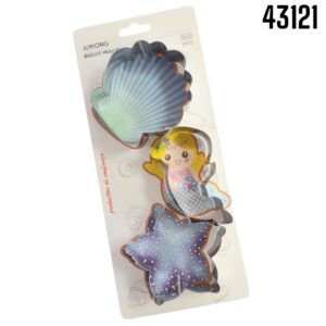 CORTADOR DE GALLETA SIRENA 3PZAS