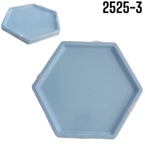 BASE EXAGONAL CELESTE 24.5cm