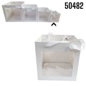 BOLSA KRAFT BLANCA C/VENTANA S 15X15CM