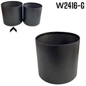 CILINDRO FLORAL NEGRO GRANDE ( 2416 )