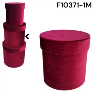 CILINDRO FLORAL ATERCIOPELADO BURGANDY MEDIANO ( 1-1B )