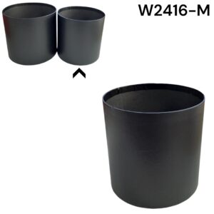 CILINDRO FLORAL NEGRO MEDIANO ( 2416 )