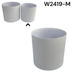 CILINDRO FLORAL BLANCO MEDIANO ( 519W )