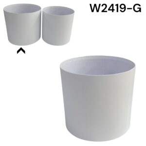 CILINDRO FLORAL BLANCO GRANDE ( 519W )