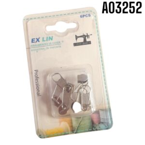 PAQUETE CREMALLERAS 6 PIEZAS