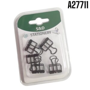 PAQUETE BINDER CLIPS NEGROS 5 PIEZAS