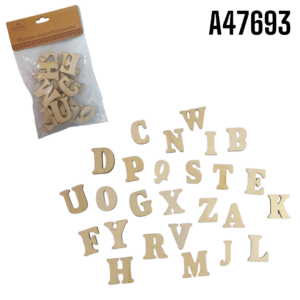 LETRAS MADERA NATURAL 3.5x0.4cm