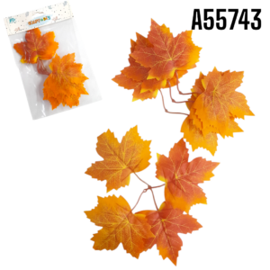 HOJAS DE MAPLE ARTIFICIAL 22cm 5 PIEZAS