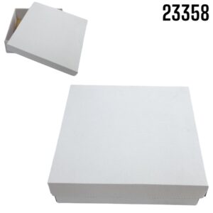 CAJA KRAFT P/REGALO No.6 35x35x10 cm BLANCO ( 8665 )