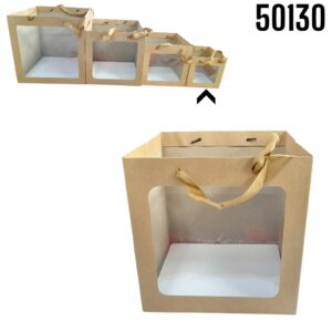 BOLSA KRAFT C/VENTANA S 15X15CM