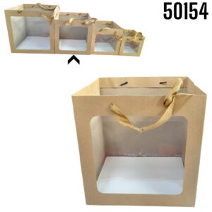 BOLSA KRAFT C/VENTANA L 25X25CM