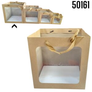 BOLSA KRAFT C/VENTANA XL 30X30CM
