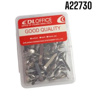 DL OFFICE ATACHES PLATEADOS 19mm 80 PIEZAS