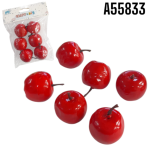 PAQUETE MINI MANZANAS ROJAS 6 PIEZAS