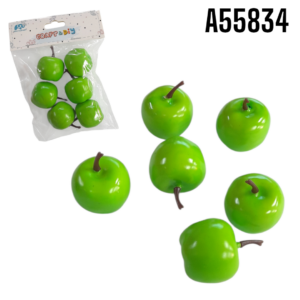 PAQUETE MINI MANZANAS VERDES 6 PIEZAS